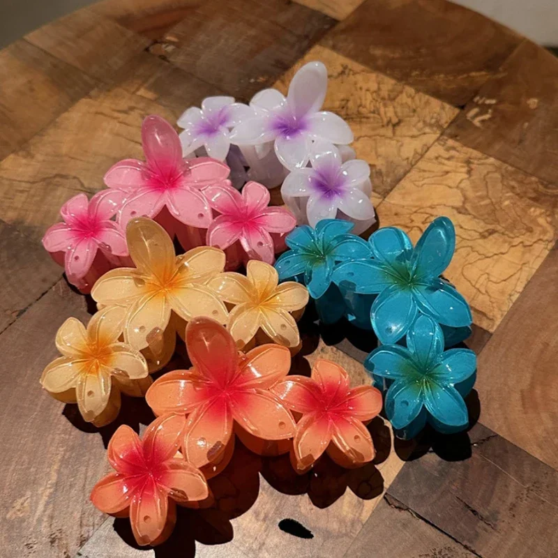 2024 New Egg Flowers Hair Clips Back of Head Retro Hairpin Shark Clip for Girls Versatile Seaside Vacation Hair Accessories