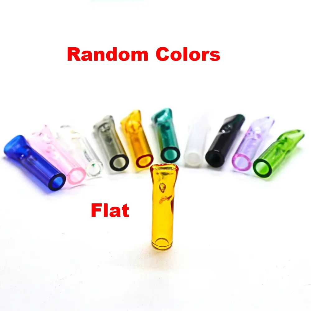 4PCS Round mouth Glass Cigarettes rolling Filter Smoke Cigarette Holder Portable Tobacco Pipe Reusable Smoking Mouthpiece