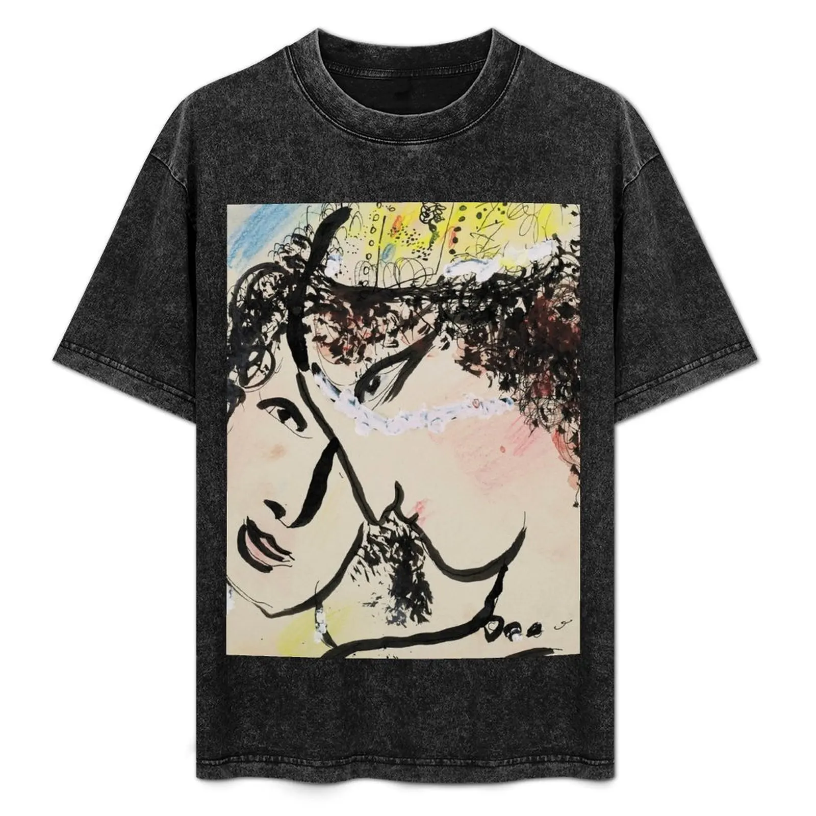 

Marc Chagall Deux Tetes de Jeunes Femmes T-Shirt vintage t shirts Funny t-shirt mens cotton t shirts