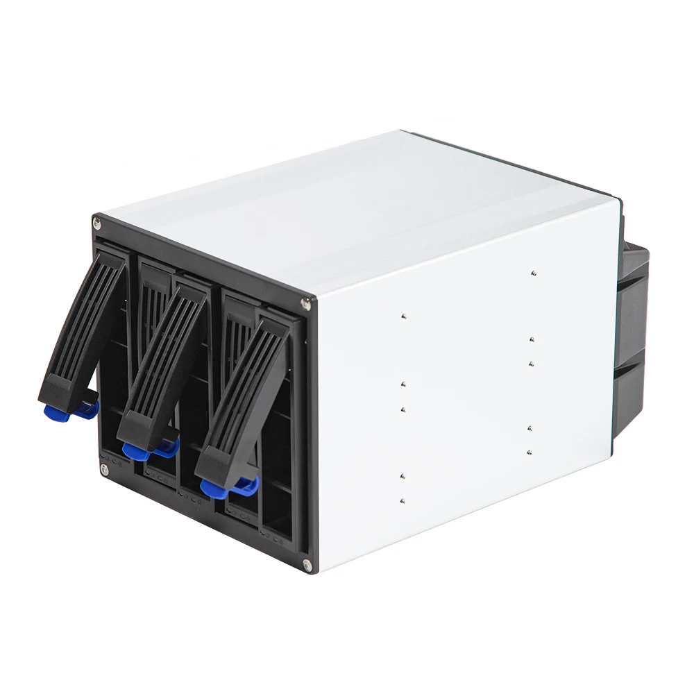 Behuizing Hot Swap-kooi, 5-bay press-fit harde schijflade, mobiel rack-backplane, voor 3 x 5,25 schijfbeugels 5X SATA 3,5