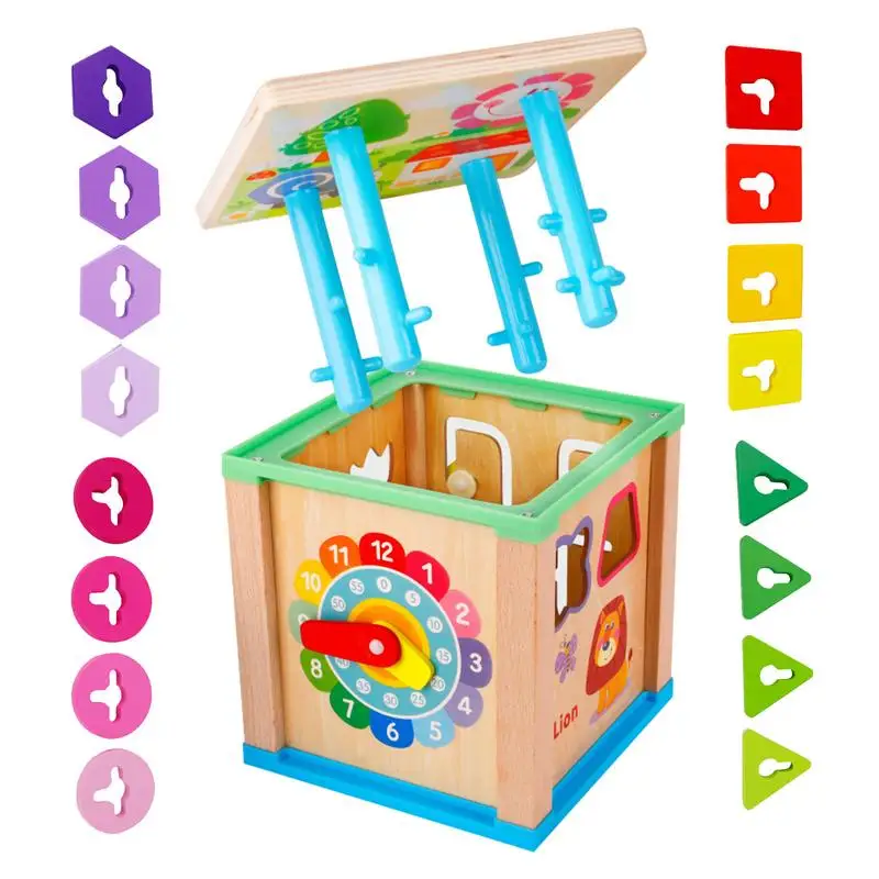 

Toddler Activity Cube Activity Center For Toddler Montessori Educational Preschool Fine Motor Skills Developmental Activity Toys