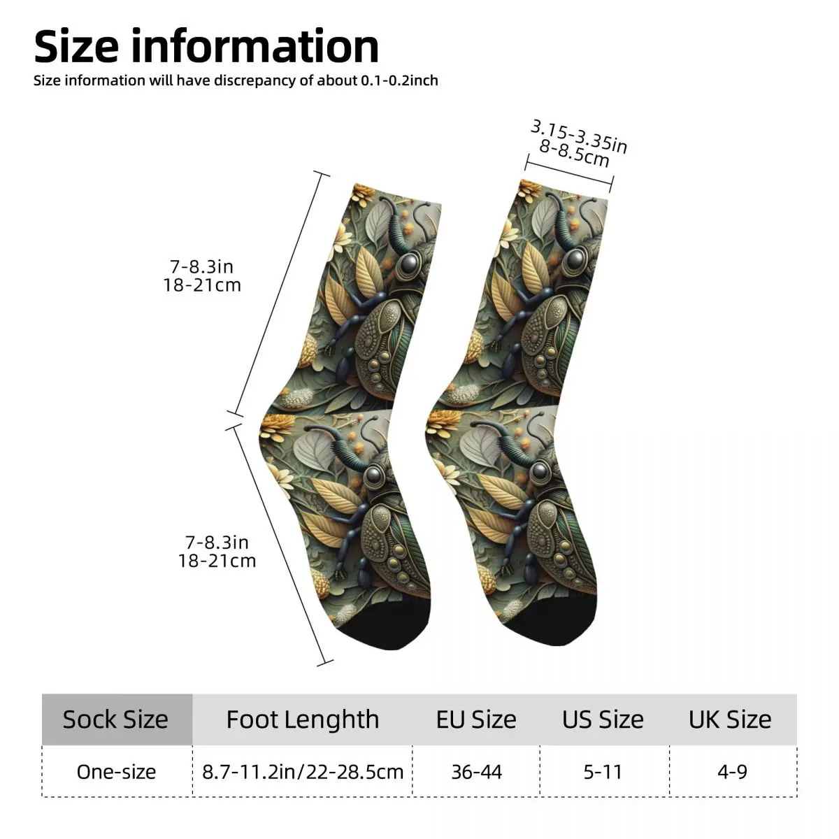 Beetle Sock Printed Man Polyester