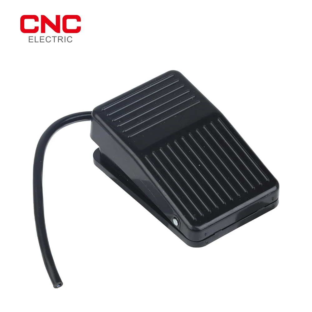 CNC FS-1 SPDT Black Nonslip Plastic Metal Momentary Electric Power Foot Pedal Switch 10A AC 250V