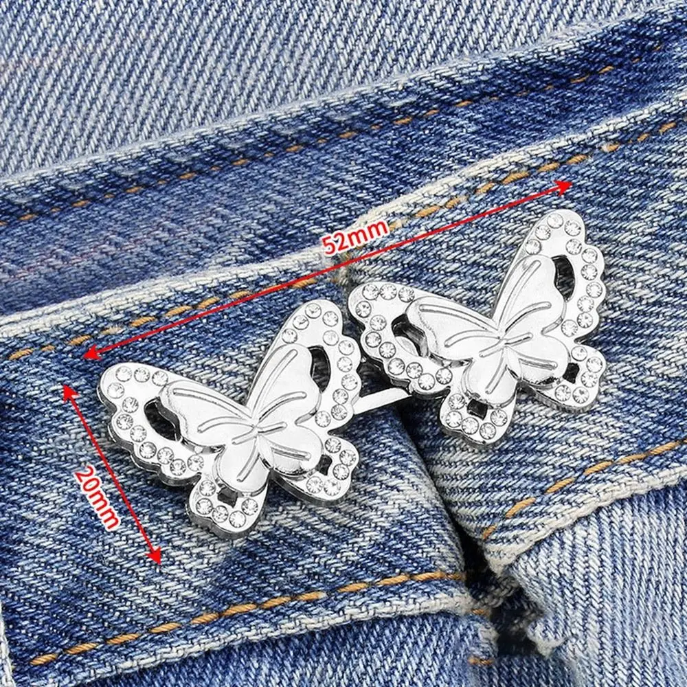 Clothing Accessories Waist Closing Button Metal Pins Jeans Ornaments Tighten Waist Button Removable Detachable Waist Clip Women
