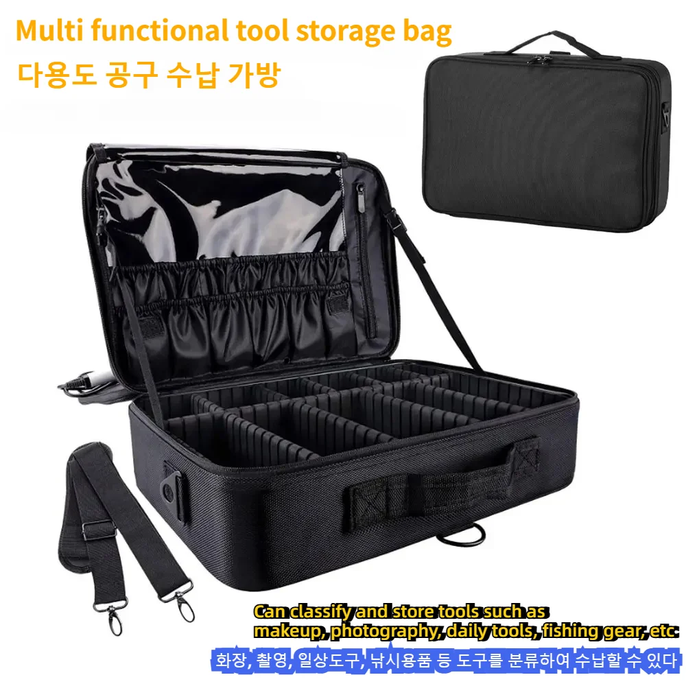 Single Shoulder Tool Kit Multifunctional Oxford Canvas Large Thickened Wear-resistant Portable Electrician Repair Tool Handbag