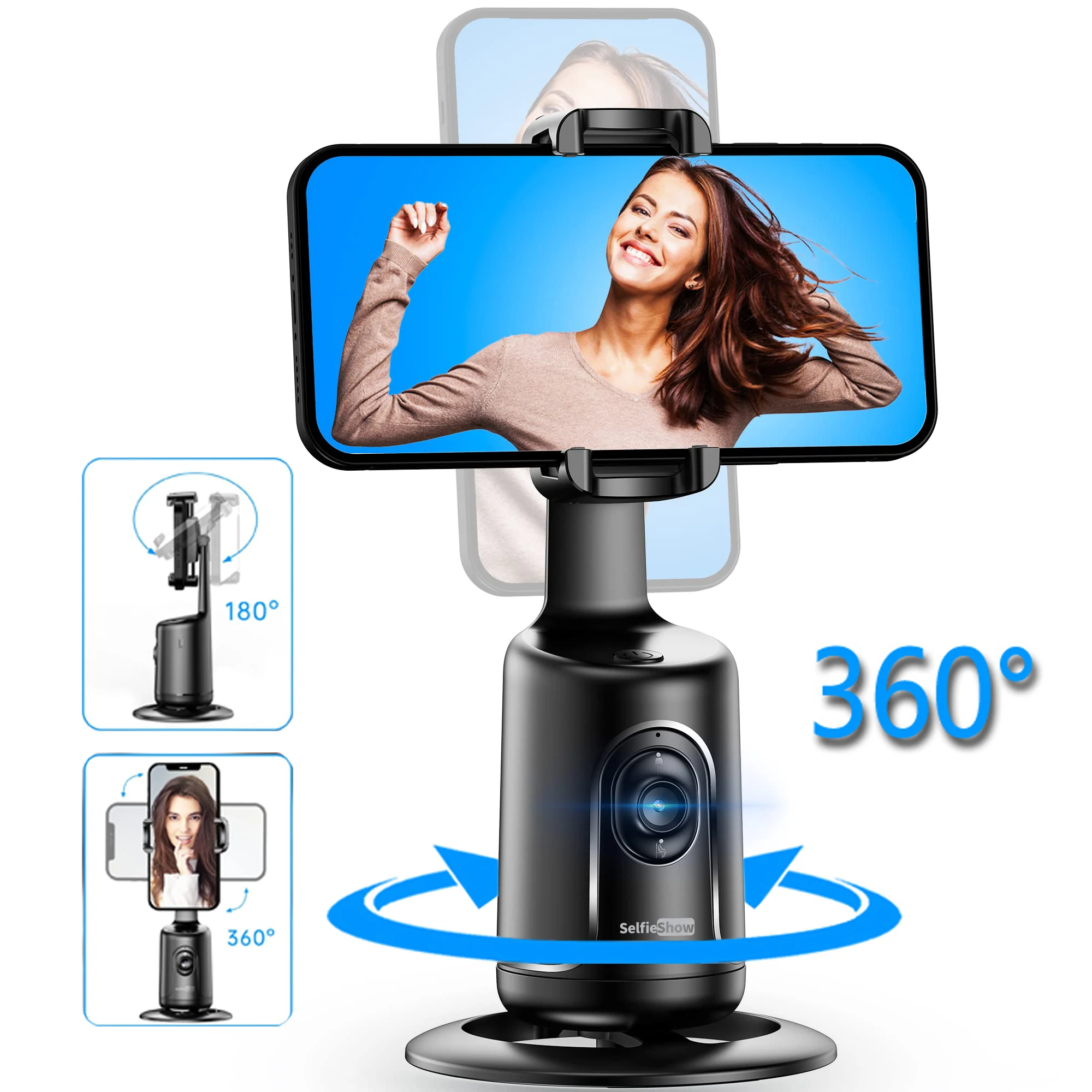 Auto Tracking Selfie Stick  Smart Shoot Robot Cameraman  360 Rotation Tracking Tripod Phone Holder for Phone Video Vlog Live