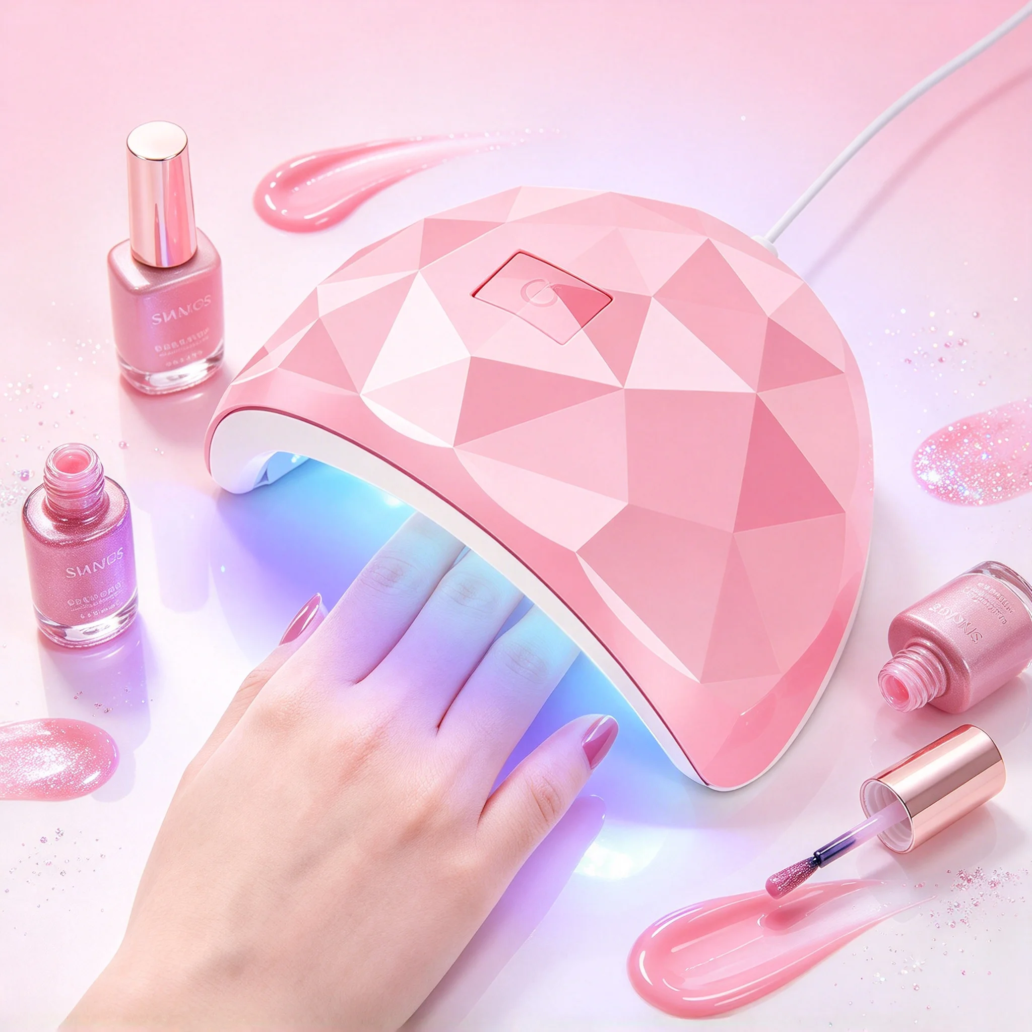 Professional Nail Dryer Lamp UV Polish Lamp Gel Curing Polishing Lamp for Gel Nails Gel Nail Polish Curing Dryer Home Salon Tool