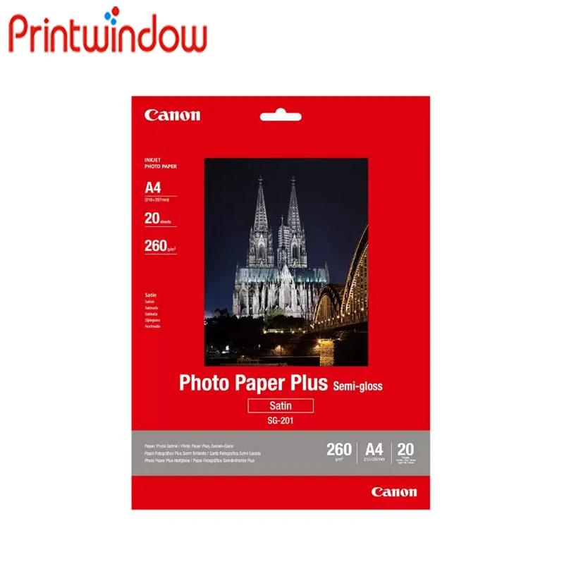 Original New SG-201 Semi-gloss Photo Paper For Canon A3＋ A4 A6 20 Sheets Inkjet Printers High Quality