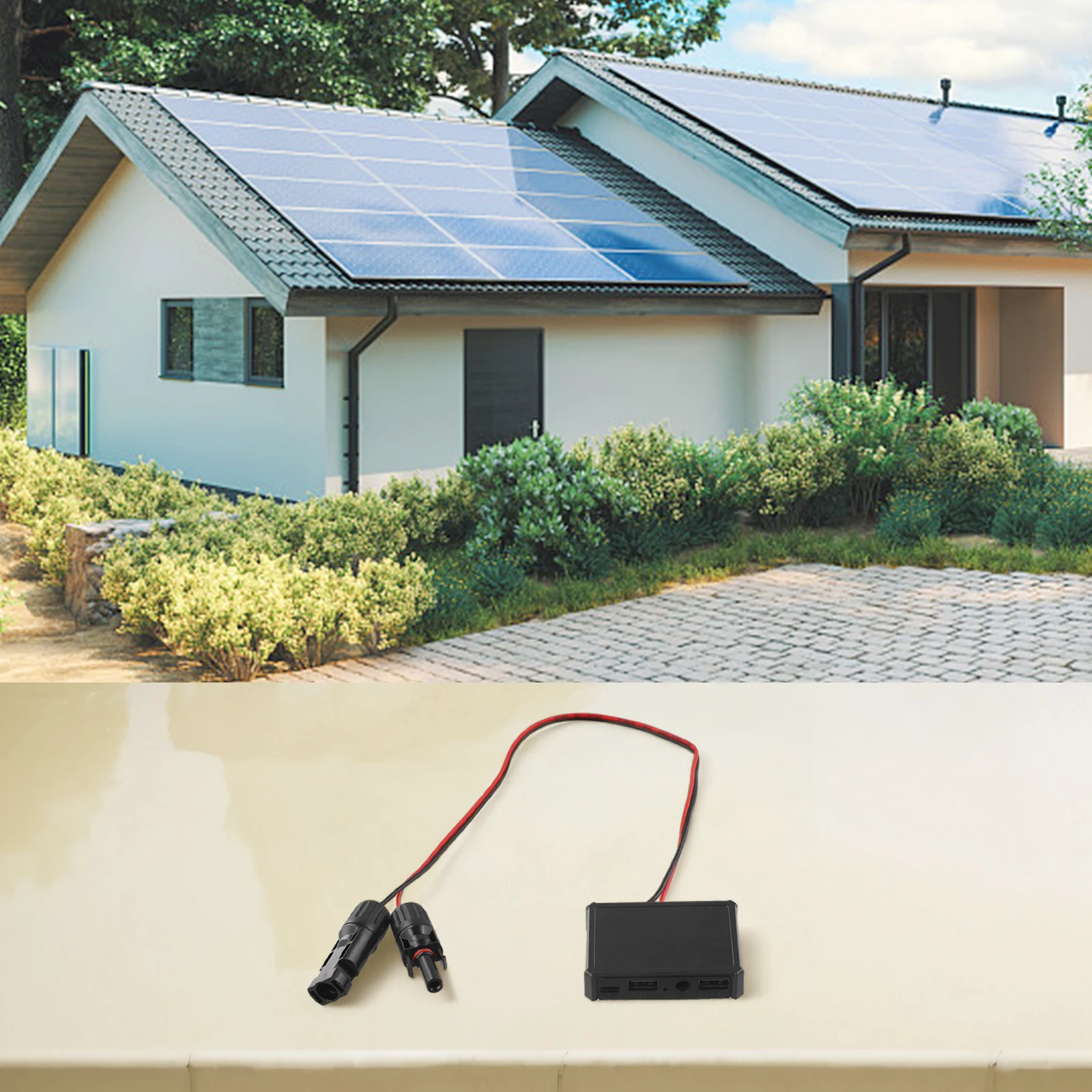 Charging Voltage for stabilizer Adapter for Solar Panels with 2 and Interfaces for Efficient Power Delivery Charging