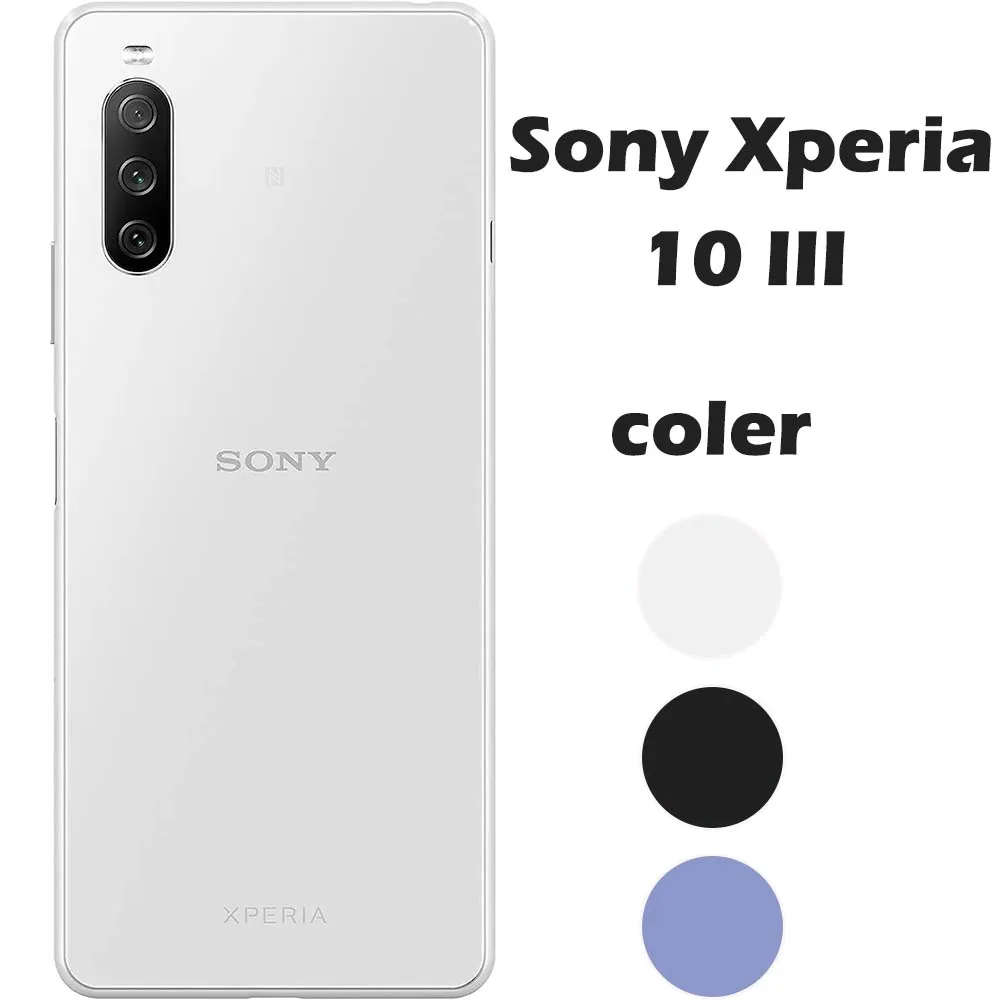 هاتف Sony Xperia 10 III 5G غير مقفول، شاشة OLED مقاس 6.0 بوصة، وذاكرة وصول عشوائي 6 جيجابايت وذاكرة وصول عشوائي 128 جيجابايت، وبطارية طويلة، وذاكرة قراءة فقط NFC العالمية
