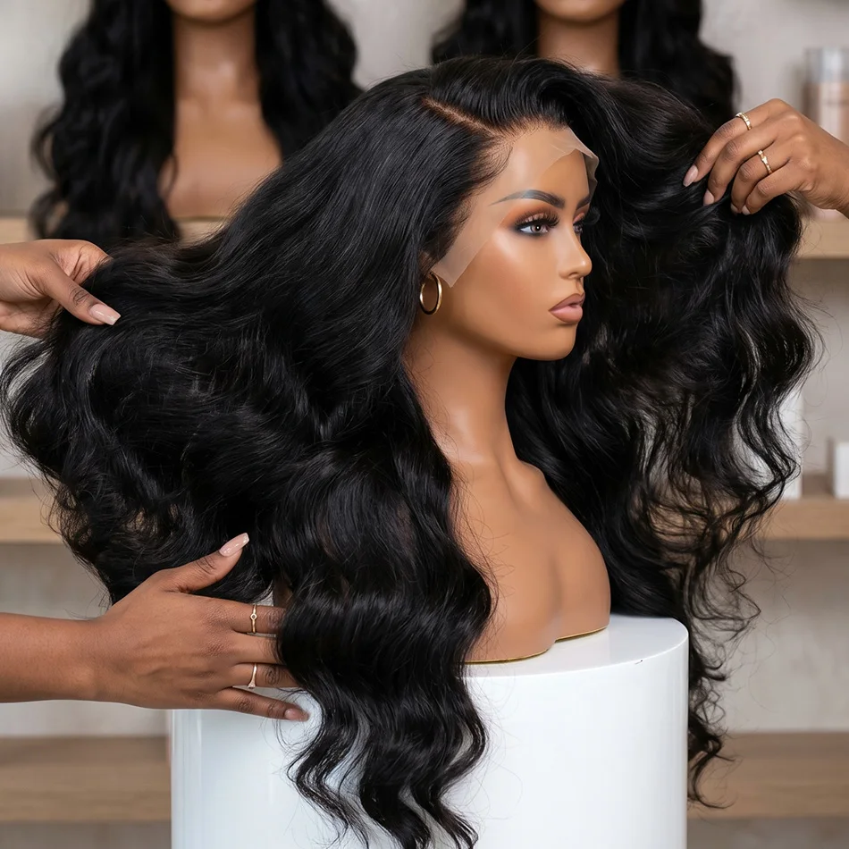 

Натуральные парики из человеческих волос 40 дюймов, 13x4 HD Lace Front, Body Wave, плотность 250, 5x5, без клея, Remy, с предварительно выщипанной линией роста волос, для женщин