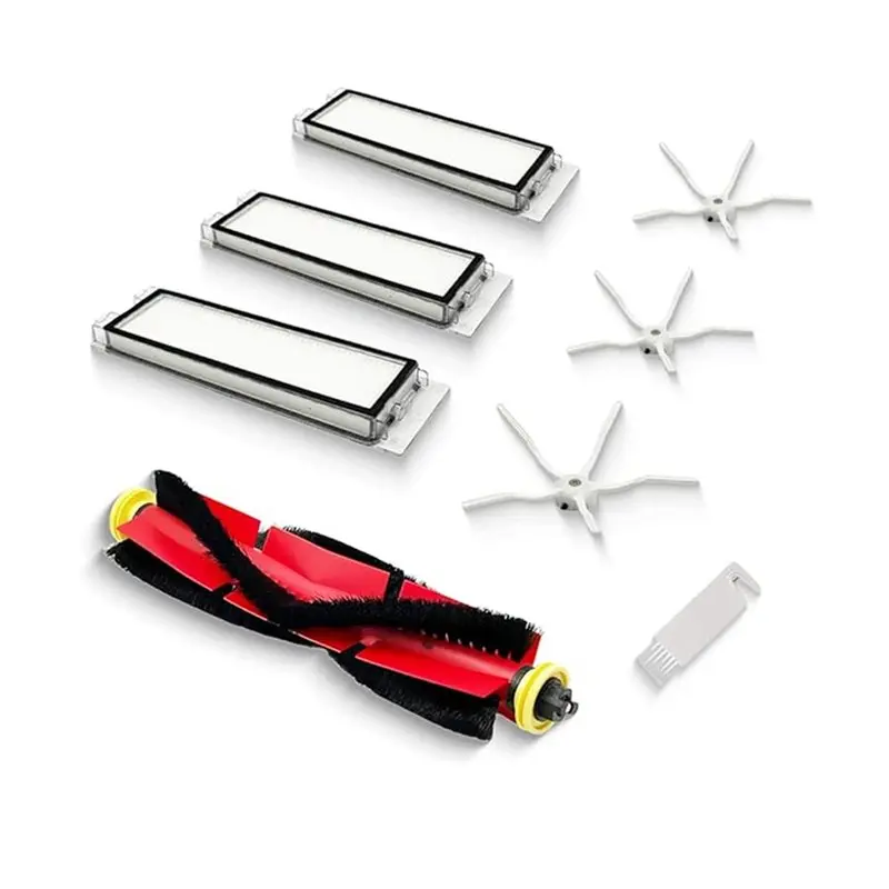 

Фильтр A39T-HEPA, салфетка для мытья, основная и боковые щетки — аксессуары для робота-пылесоса Xiaomi Roborock S5, S50, S51, S55, S6, S60, S6 Pure