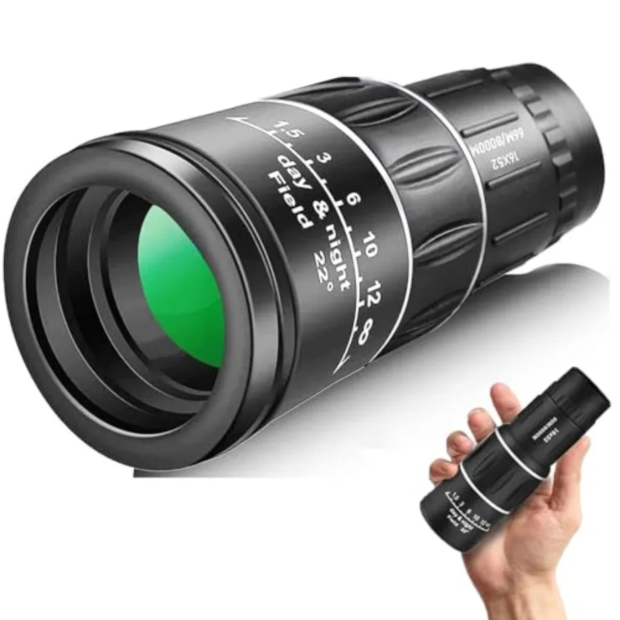 

16X52 Mini Monocular Telescope High Powered for Adults, Birthday Gifts for Men Dad Him Husband Teen Boys, BAK4 and FMC Prism Sc