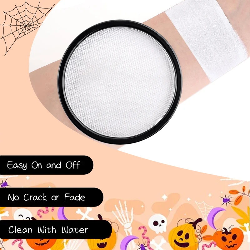 Peinture pour le visage et le corps professionnelle à base d'eau, non toxique, pour la peinture corporelle, le maquillage de scène d'Halloween, pigments pour peinture corporelle, maquillage pour le visage.