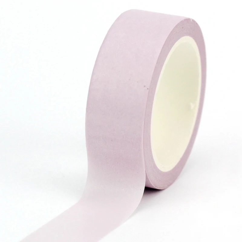 1PC. 10M Decor Light Purple Solid Color Washi Tape for Planner Scrapbooking Adhesive Stickers Masking Tape Kawaii Papeleria