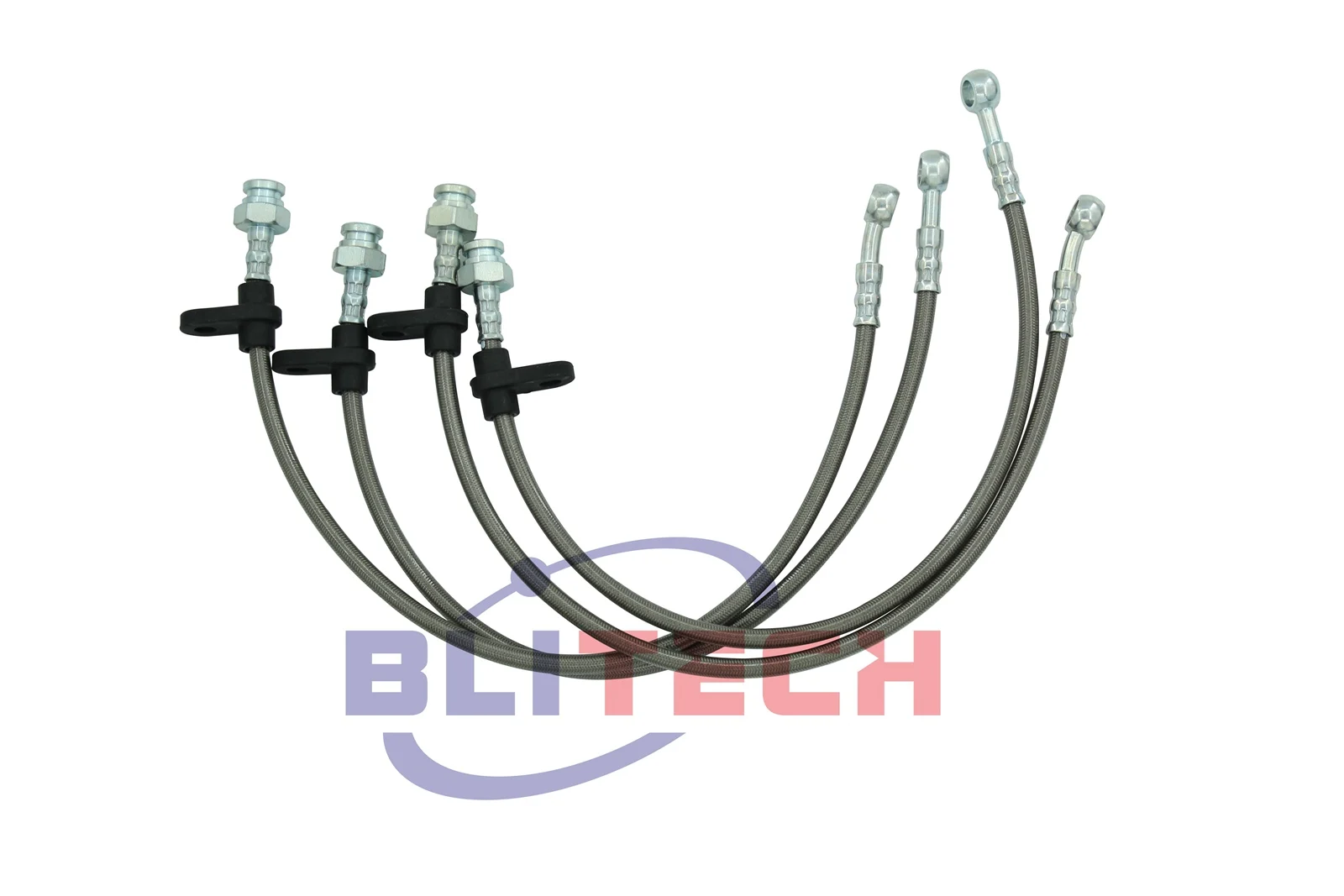 Braided Brake Lines Stainless Steel Front Rear Cables Kit For 1996-2000 1997 1998 1999 Honda Civic EK Rear Disc Red Blue Silver