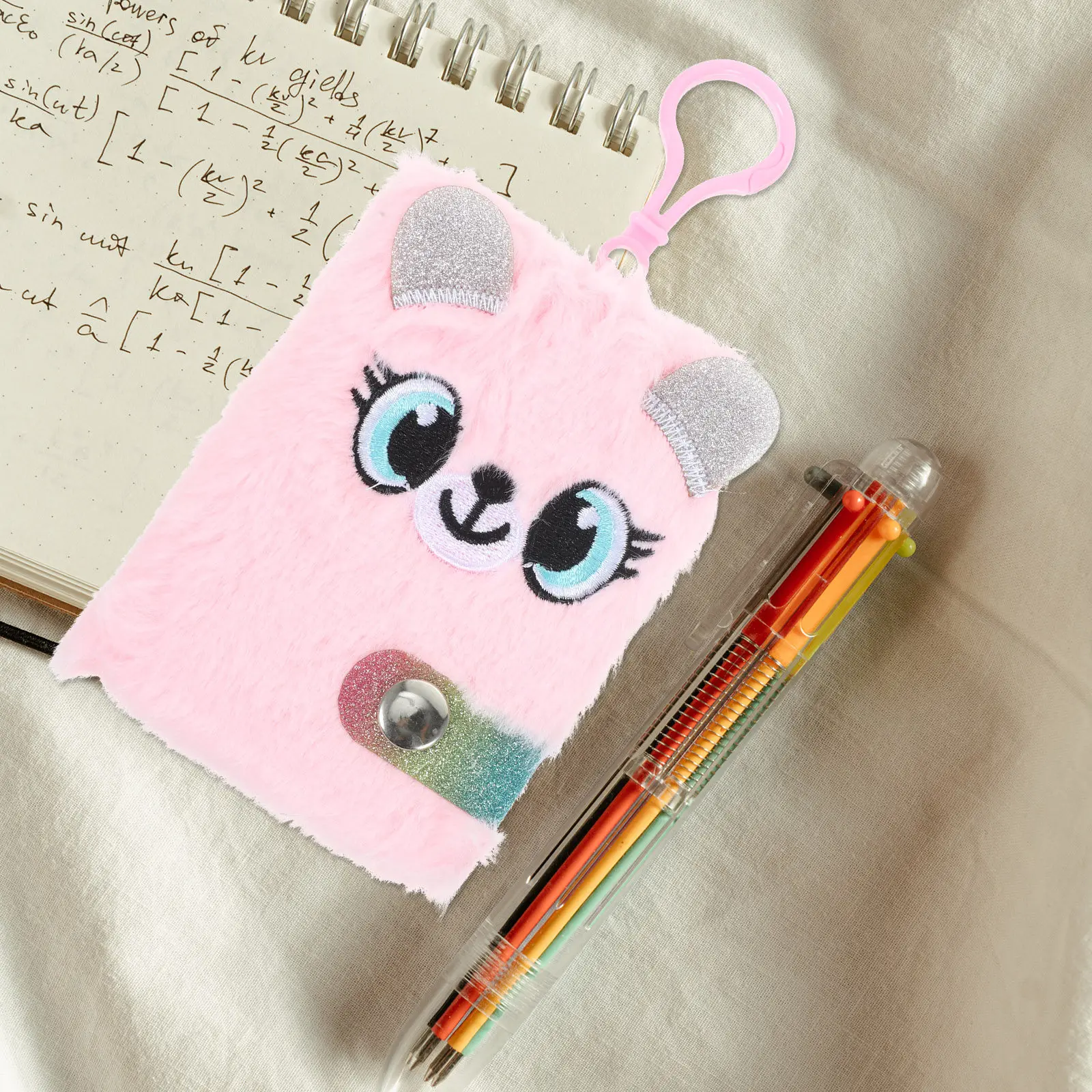 Mini Hanging Notebook for Students Teachers Employees Portable Daily Planner Organizing Tool Cute Cartoon Diary Journal Writing