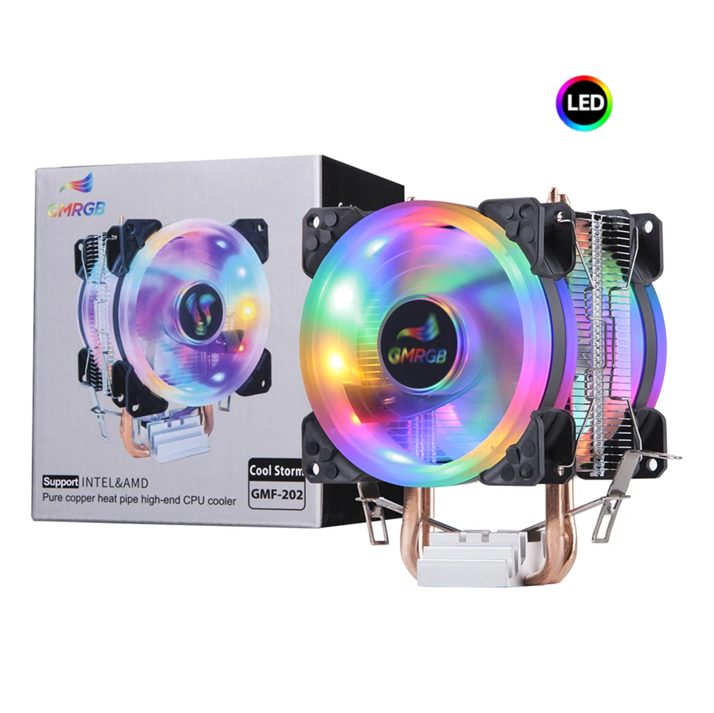 GMRGB 3pin efficient CPU cooler cooling fan for Intel 1150 1151 1155 1156 775 1200 AMD AM3 AM4 silent fan