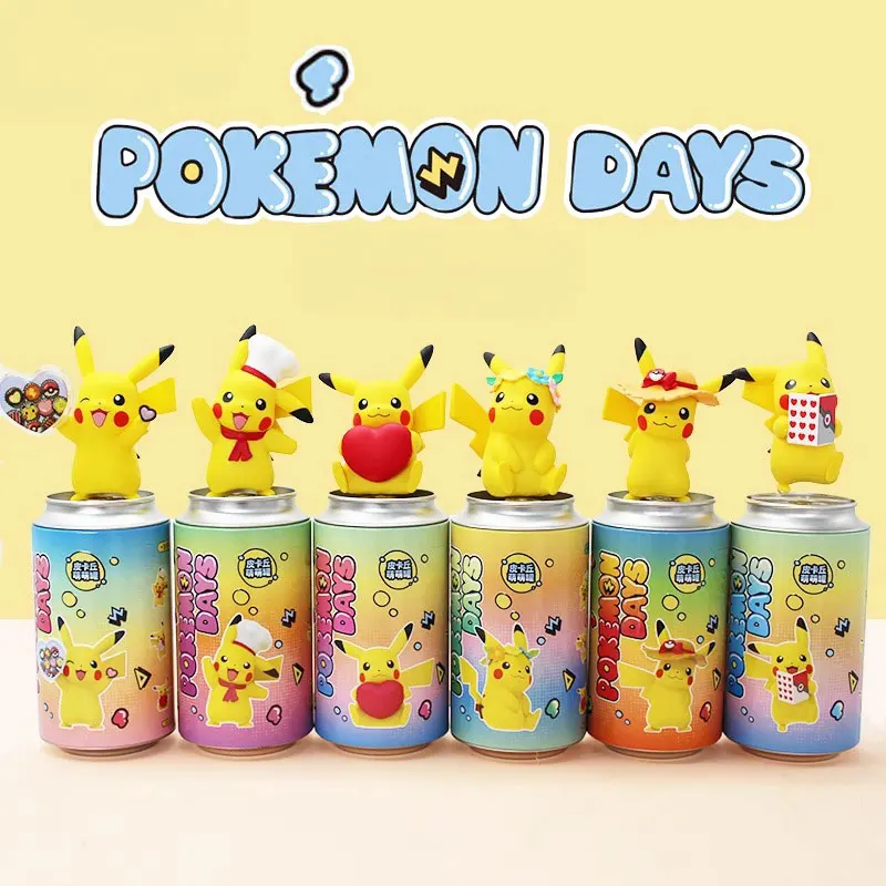 Pokemon Pikachu Couple Anime Figure Toys Car Decoration Ornaments Action Figure Blind Box Doll Birthday Gift For Children Kawaii