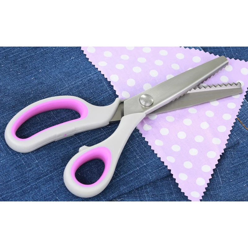 Fabric Serrated Scissors Soft Grip Handle Serrated Scissors Triangular Serrated Scissors Suitable For Fabric