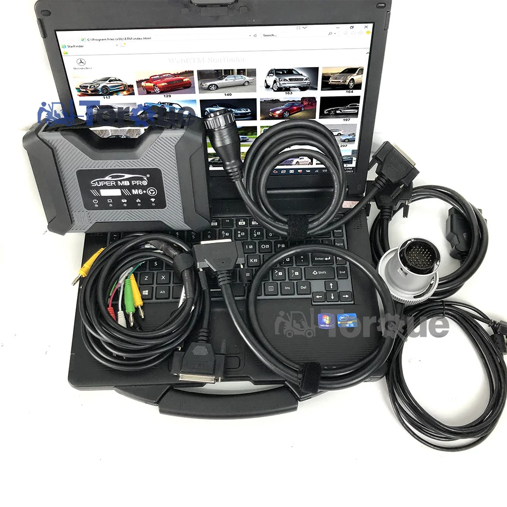 For SUPER MB PRO M6 PC with Multiplexer + Lan + OBD2 16pin Main Test SSD Wireless Star Diagnosis Tool With CF53 laptop