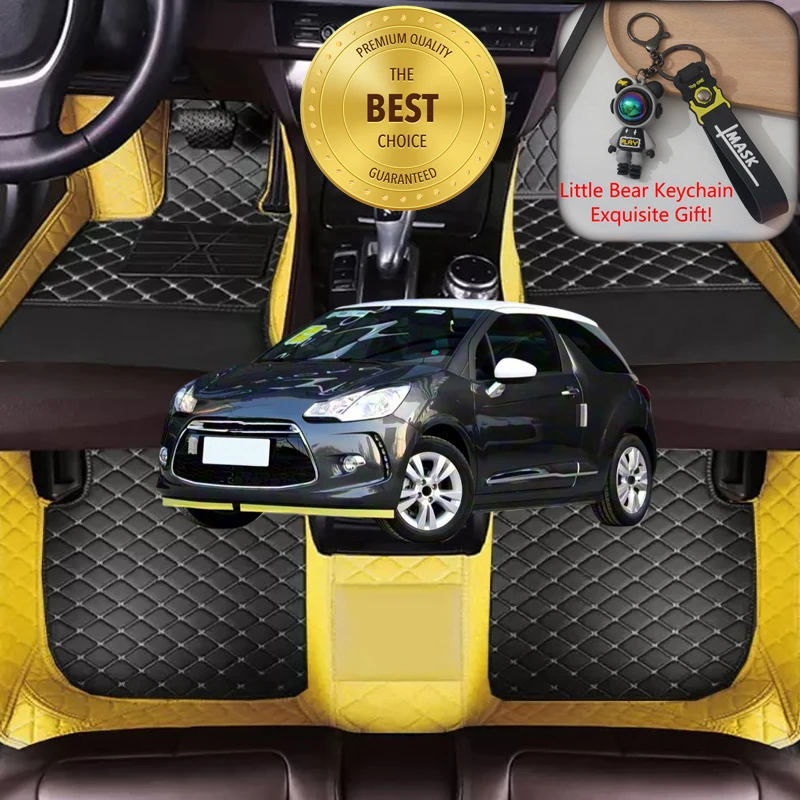 Custom Fit for DS DS3 2015-2019 2-Door Diesel Hatchback Car Floor Mats Car Accessories Auto Carpet Mats Left/Right-hand Drive
