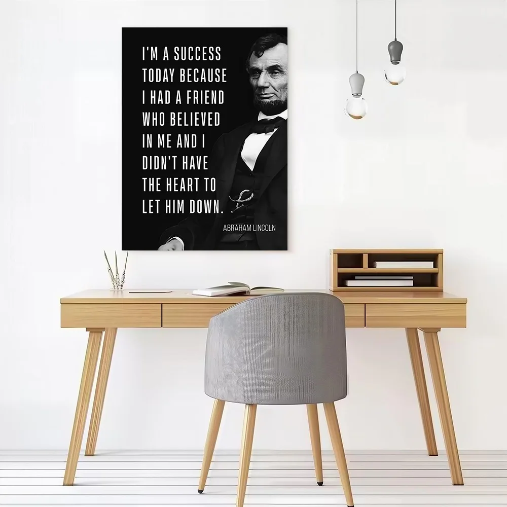 Abraham Lincoln Canvas Poster Wall Art Customizable High Quality Printed Picture for Home and Decoration Decorative Paintings