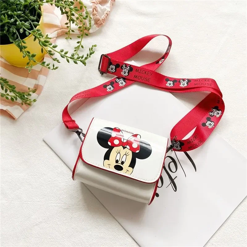Детская наплечная сумка Disney с Микки и Минни, милая мультяшная кросс-боди для мальчиков и девочек, квадратная мини-сумка, модный кошелек для мелочи
