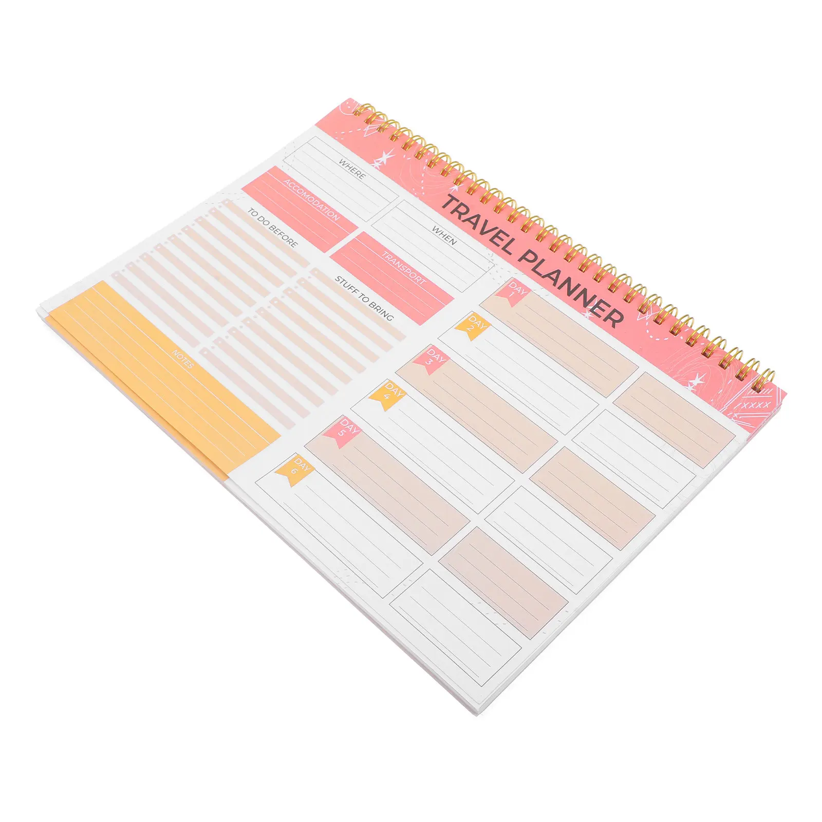 

Компактный портативный блокнот для планирования путешествий: расписание, бюджет, список достопримечательностей, дневник для записи воспоминаний