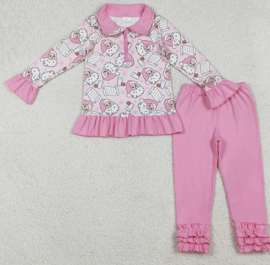 

Одежда для маленьких девочек, пуловер на молнии, леггинсы, штаны, комплекты рождественской эксклюзивной одежды для девочек