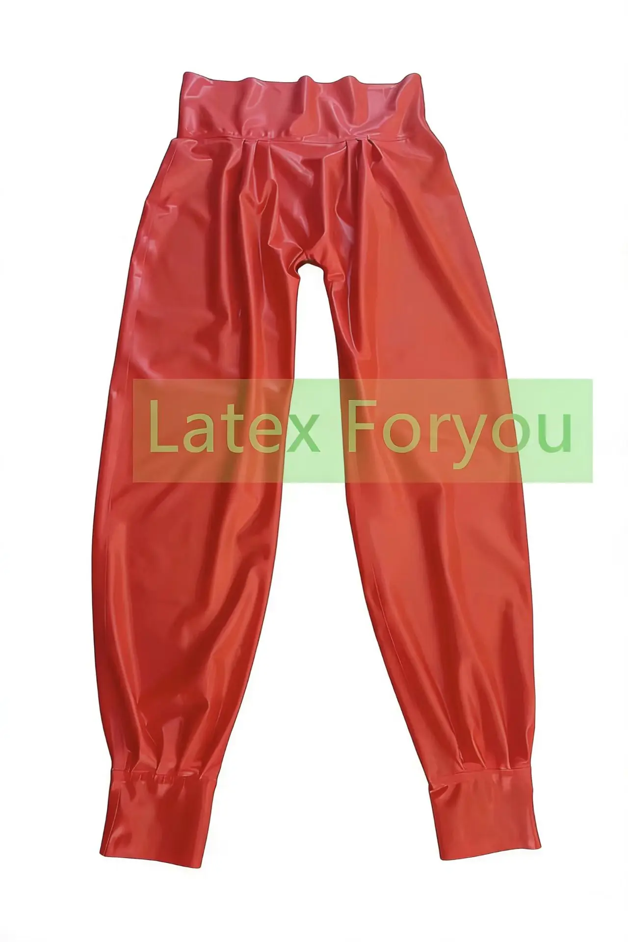 

Red Latex Women Trousers Gummi Rubber Female Cargo Pants Latex Harem Pants Lantern Pants Ladies Halloween Party Costume