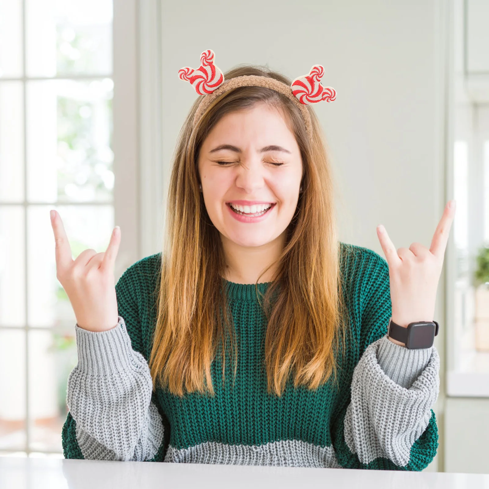 

Christmas Headband Cute Xmas Hair Hoop Festive Party Wearable for Women Girls Holiday Accessory Decorative Headpiece Xmas Party