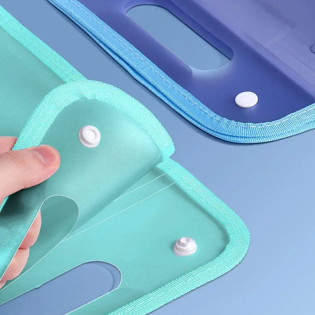 A4 Macaron vertical binding file bag Student test paper storage bag 13 cell portable organ bag, office school supplies view 5
