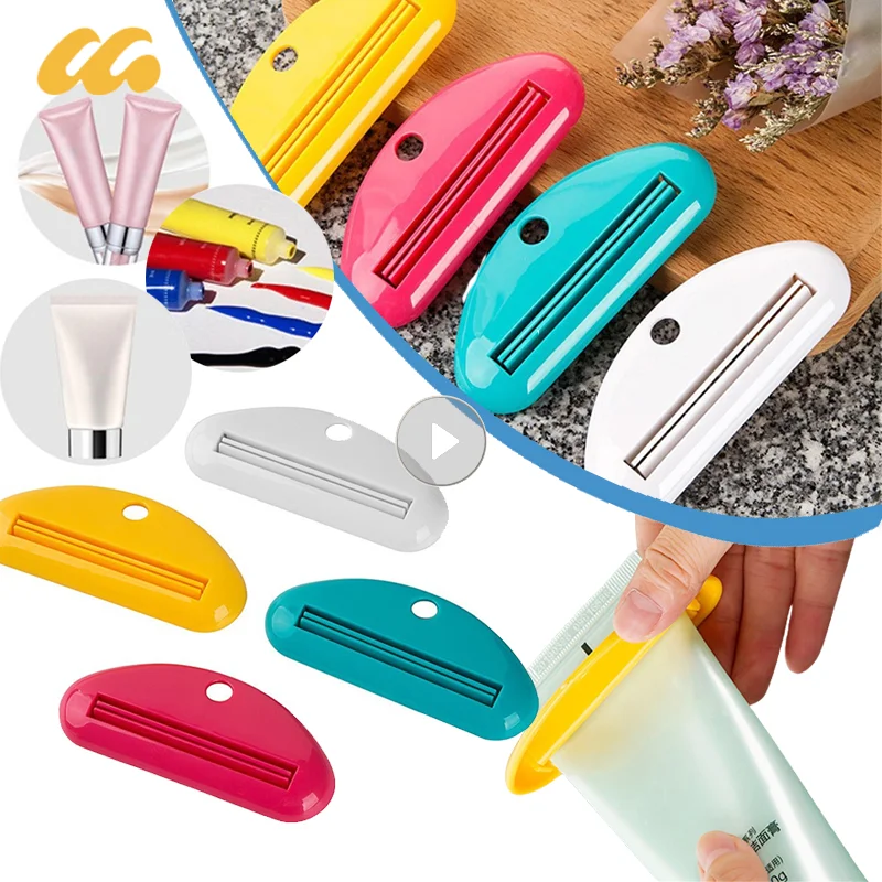 Multifunction Manual Toothpaste Squeezers Dispenser Cream Tube Squeezer Bathroom Squeeze Paste Extruding Clip Squeezing Clamp