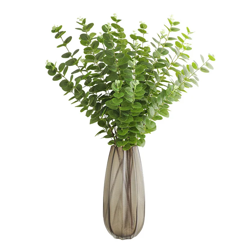 مظهر حقيقي فرع شجرة الأوكالبتوس الحرير الزهور الاصطناعية ديكور الغرفة نباتات وهمية يترك الديكور بلانتاس الاصطناعي #2