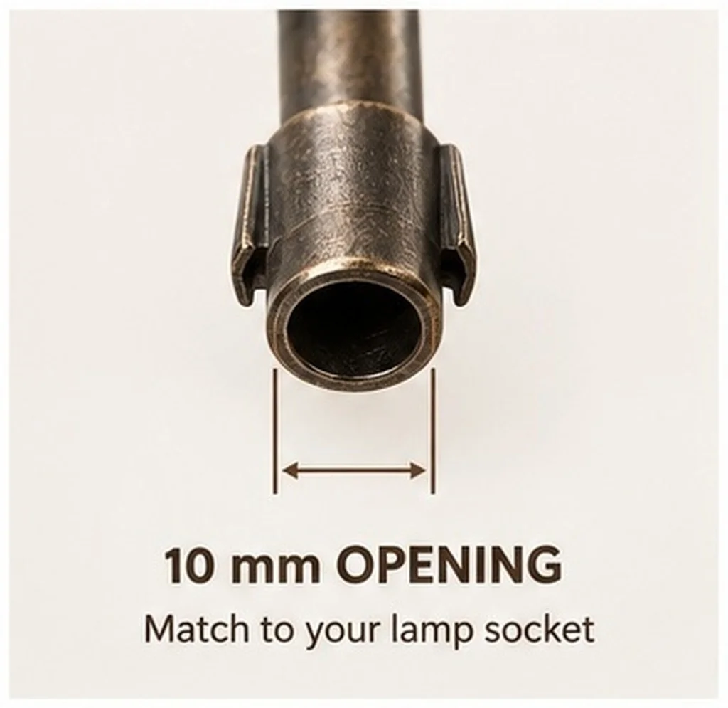 1Pcs Metal Horn Lamp Frame Lamp Harp Holder Lampshade Bracket for Floor Table Lamps 10Mm Bottom Hole Horn Light Bracket Iron