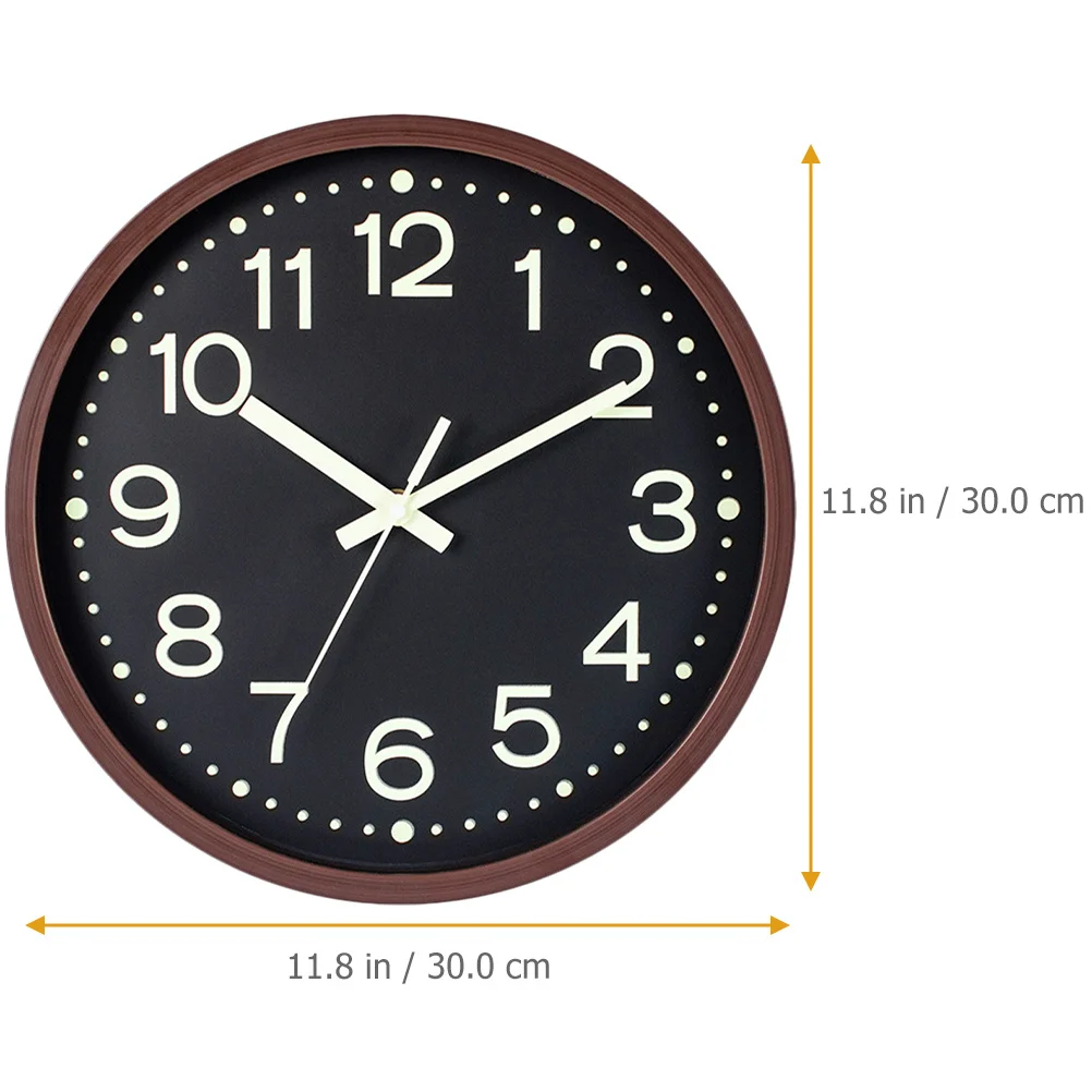 

Wood Wall Clock Large Round Luminous Silent For Living Room Bedroom Kitchen Office Home Decor Modern Simple Mute