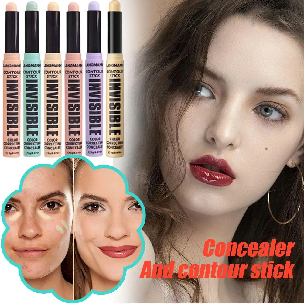 Full Cover Concealer Stick V-face Shaping Contour Pen Acne Moisturizing Dark Concealer Long Cosmetics Cover Circles Lasting D8P5