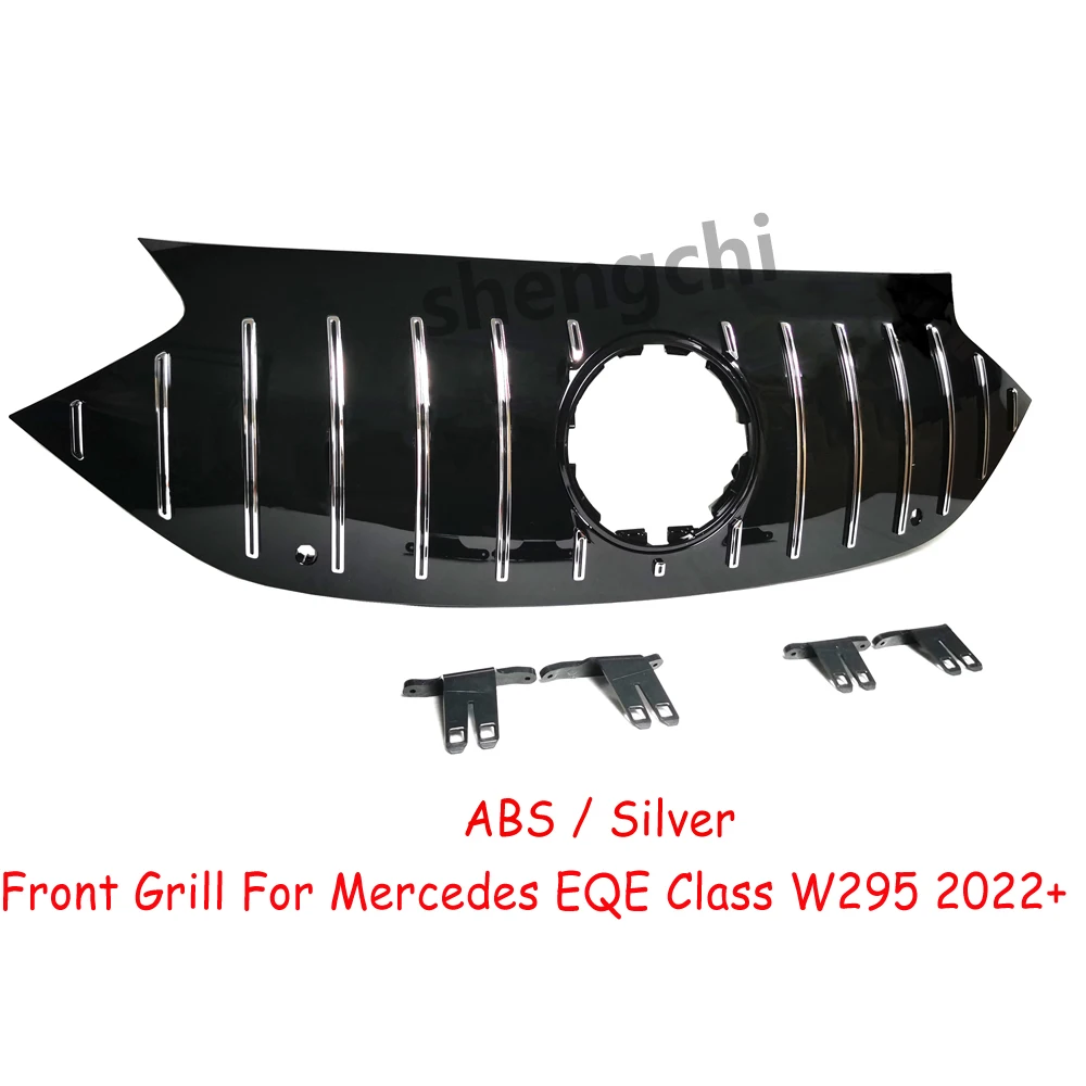 V295 GT Style Silver Front Grille Mesh for Mercedes Benz EQE Class W295 EQE350 EQE500 EQE300 EQE43 EQE53 2022+ ,Not for EQE SUV