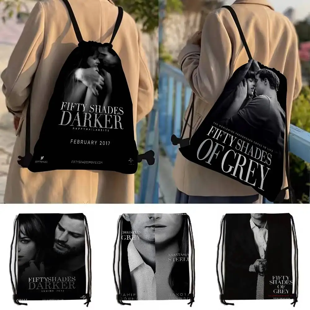 الفيلم الرومانسي الكلاسيكي F-Fifty S-Shades O-Of G-Gray المرأة على ظهره الرياضة باقة جيب الرباط للطي التسوق المحمولة