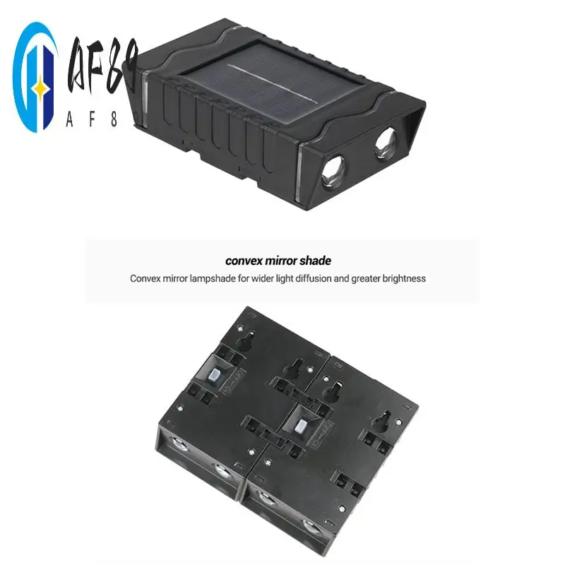 

AF89-4Pcs Настенные светильники на солнечных батареях, квадратные беспроводные бра, водонепроницаемость IP65 с солнечной панелью