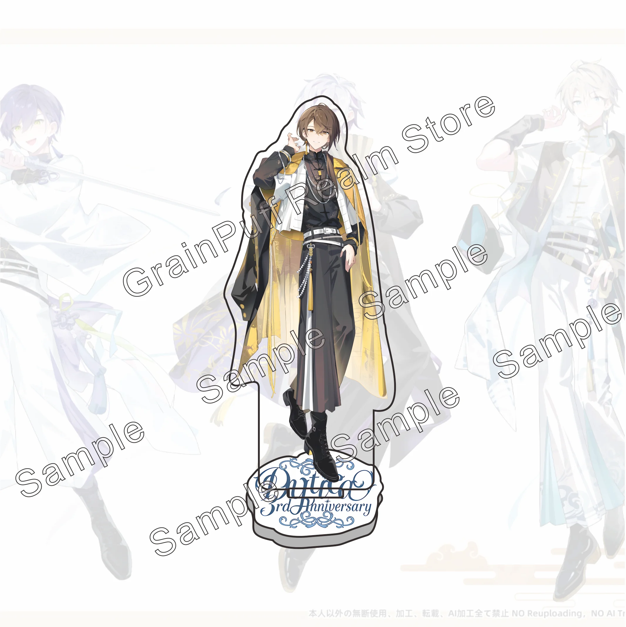 Nijisanji Dytica 3rd Anniversary Acrylic Keychain Desk Decor Anime Stand for Fans