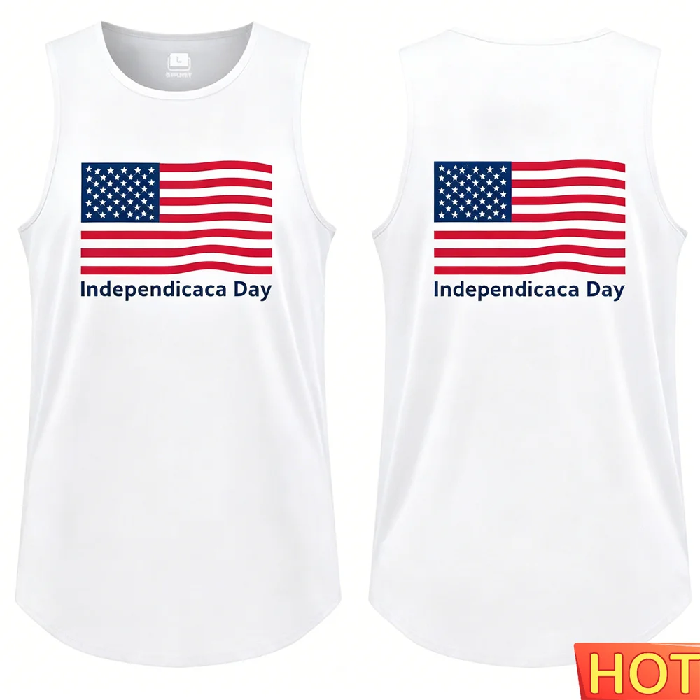 summer Independence Day vest US 250th Anniversary Celebration T-shirt Men's and Women's Celebration men's t-shirts and tank tops