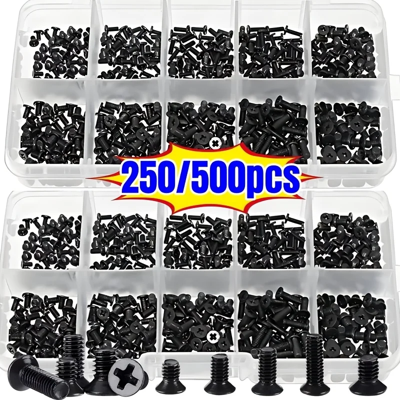 Screw Set KM2 2.5 KM3Machine Laptop Screws Flat Head Drive Accessories for Repair Computer Electronic Laptop Screws Kit