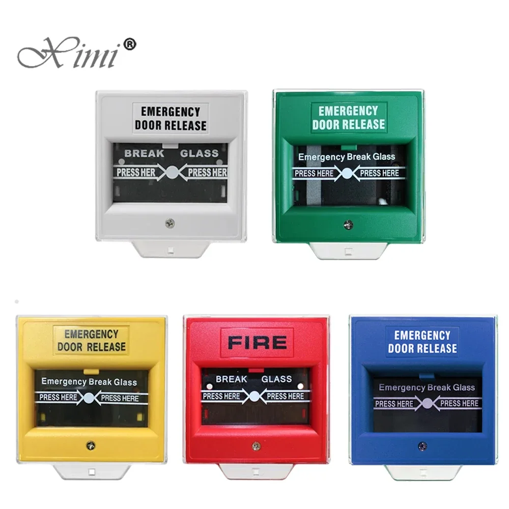 Fire Emergency Glass Release Exit Fire Alarm switch Door Release Urgent Button Release Switch With Cover For Access Control