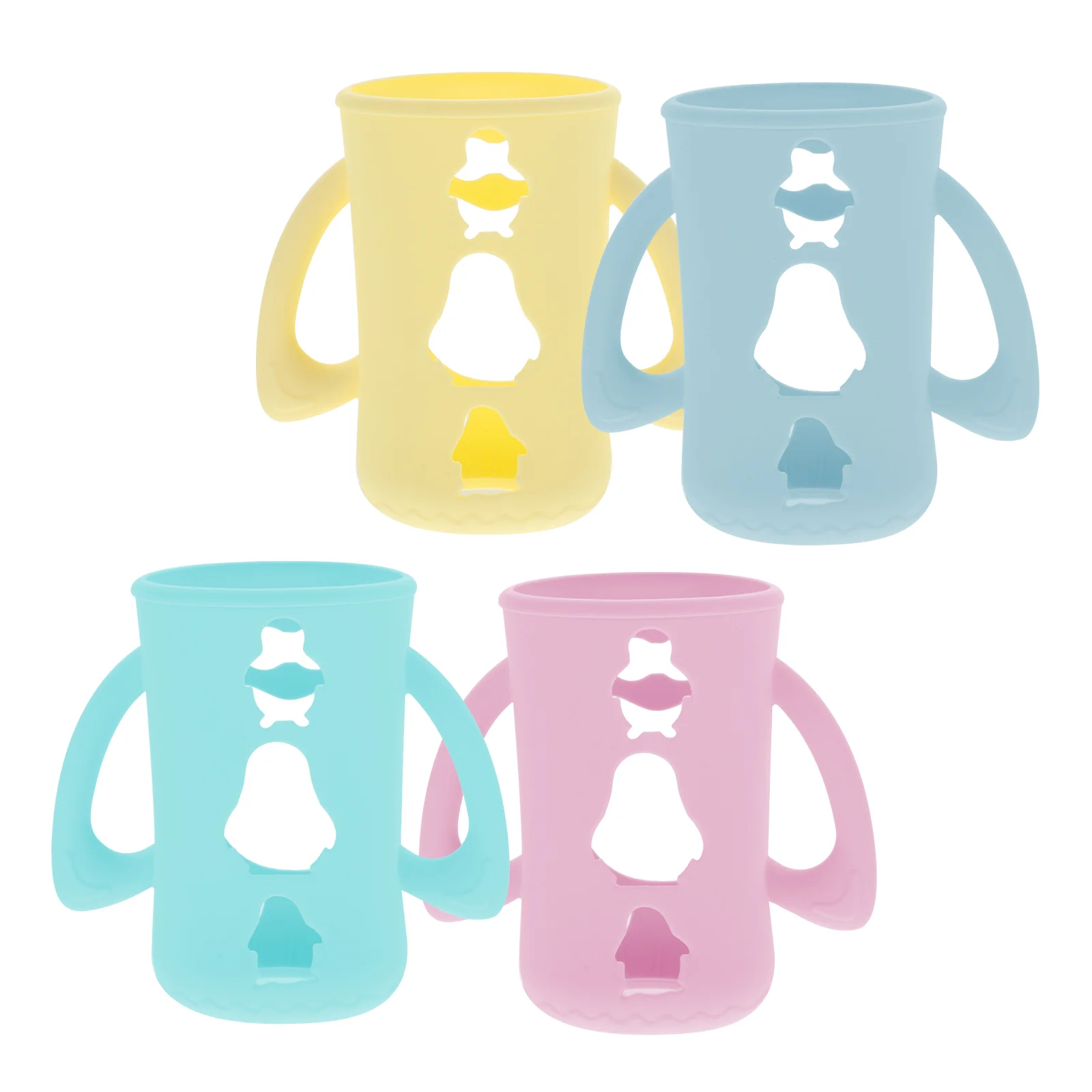 4 Pcs Baby Bottles Protector Nursing Sleeve Silicone Case Supply Glass Protective Cover