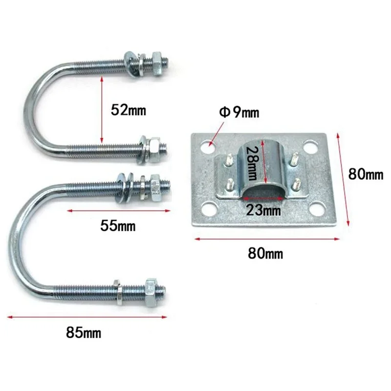 Omni Fiberglass Antenna Mount U Bolts Installation Clamp Holding Pole Fixation U Brackets for Diameter 20mm 25mm 32mm
