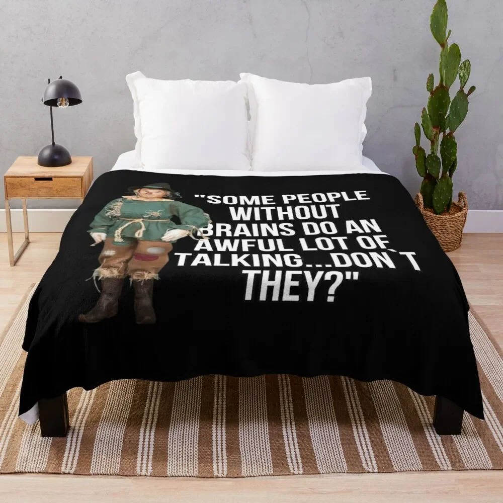 Wizard Of Oz Quote Scarecrow Throw Blanket Personalized Gift Beach anime Blankets