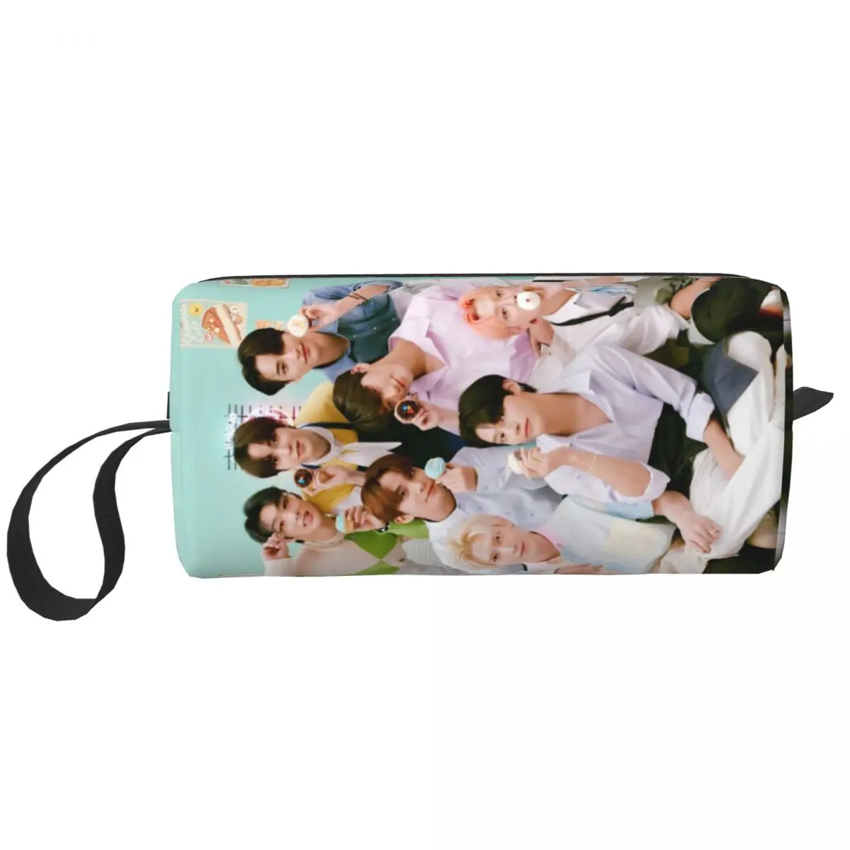 Kpop Star Singer Idol Cosmetic Bag Women Makeup Bags A-ATEEZ ATINY Travel Zipper Toiletry Bag Organizer Pouch