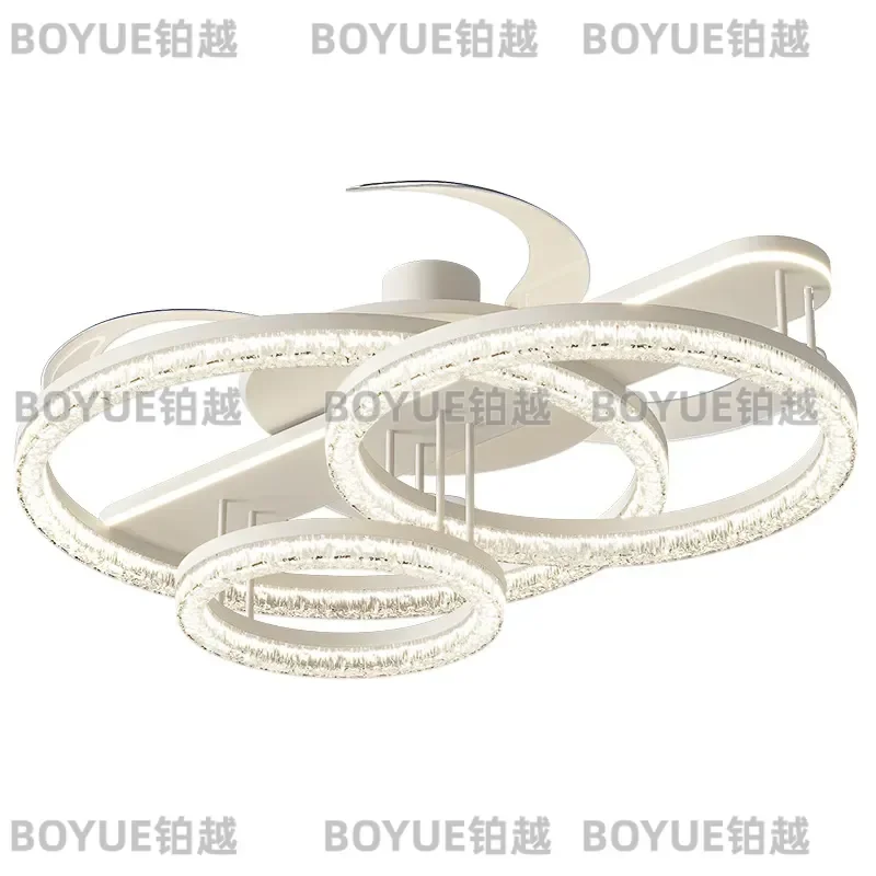 Nordic Invisible Ceiling Fan Light Modern Italian Style Living Room Bedroom Dining Study Air Cooling Lamp Fixture Home Decor